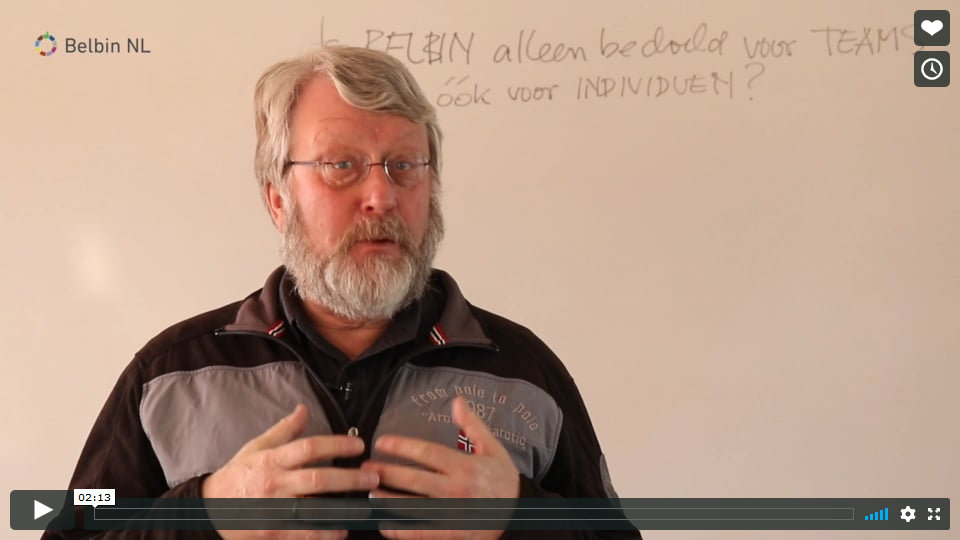 Is Belbin alleen bedoeld voor teams of ook voor inviduen?